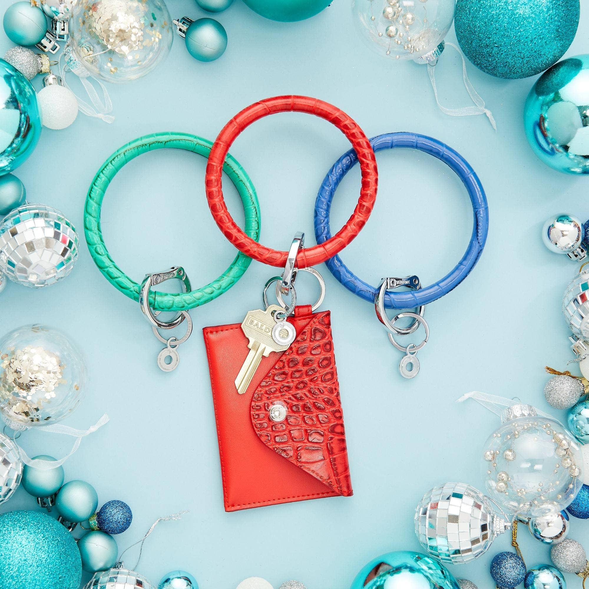 Oventure - Vendita all'ingrosso Portafogli - Donna - Portafoglio portachiavi: custodia per carte con busta in pelle rossa5