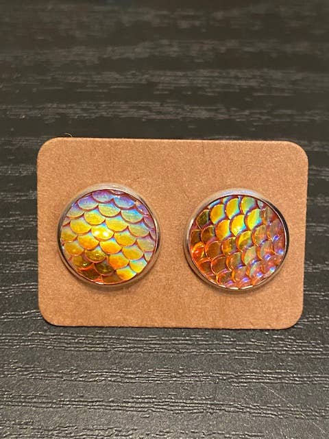 SMA Artistry Creations - Vendita all'ingrosso Orecchini a bottone - Orecchini a bottone con cabochon a sirena da 12 mm11