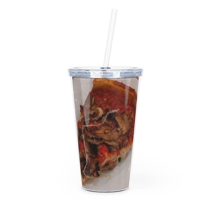 Transparente Vaso de plástico para pizza en plato con pajita de venta al por mayor en Faire