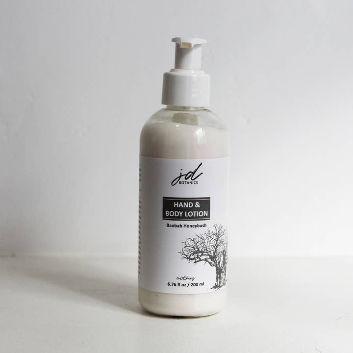JDBotanics - Wholesale Hand & Body Lotion - baobab & honeybush hand and body lotion (6.76 fl oz / 200ml)