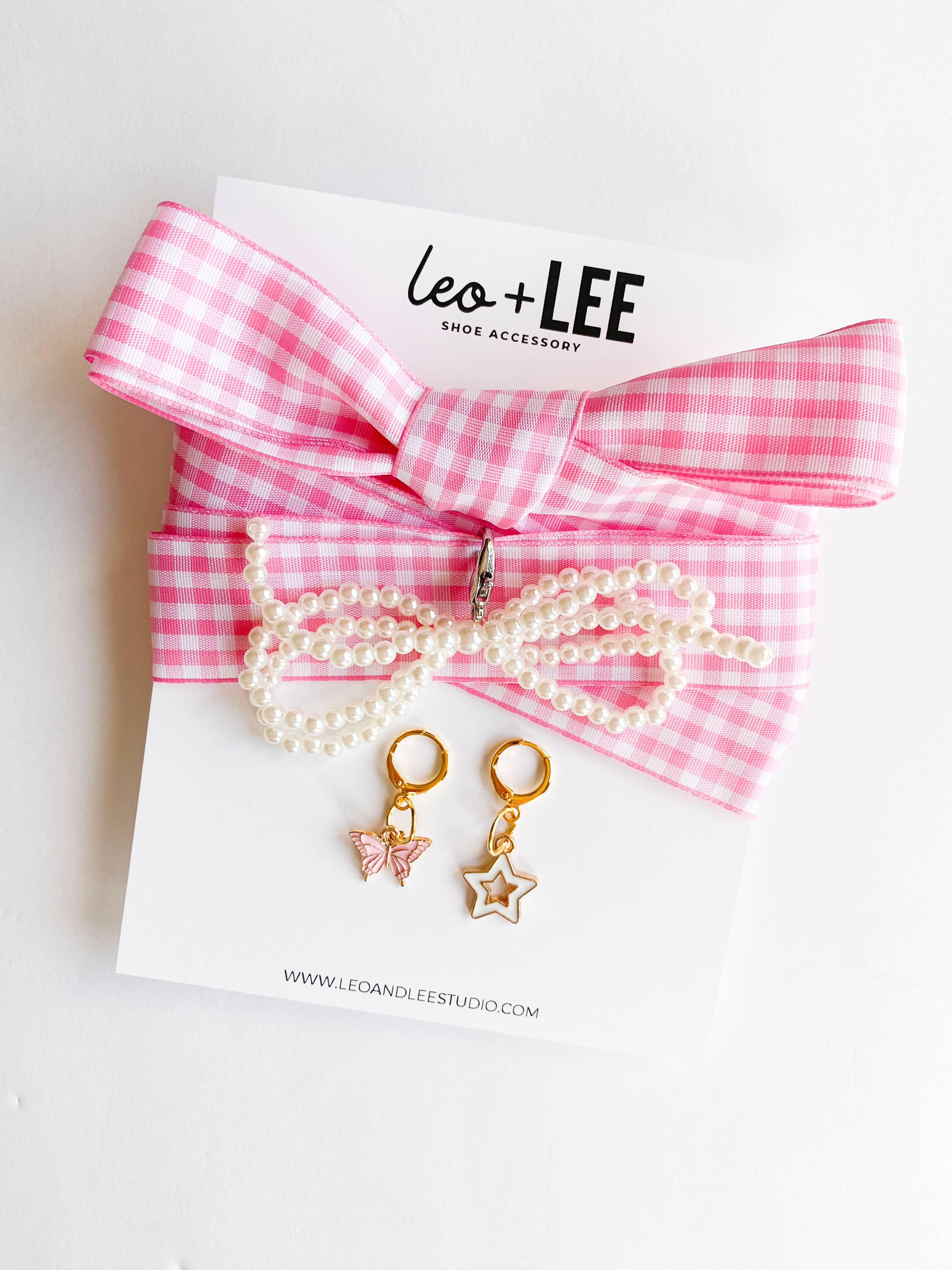 Leo & Lee Studio - Wholesale Shoe Accessories - Gingham Shoe Charms and Lace Sets | Sneaker Charm Sets20