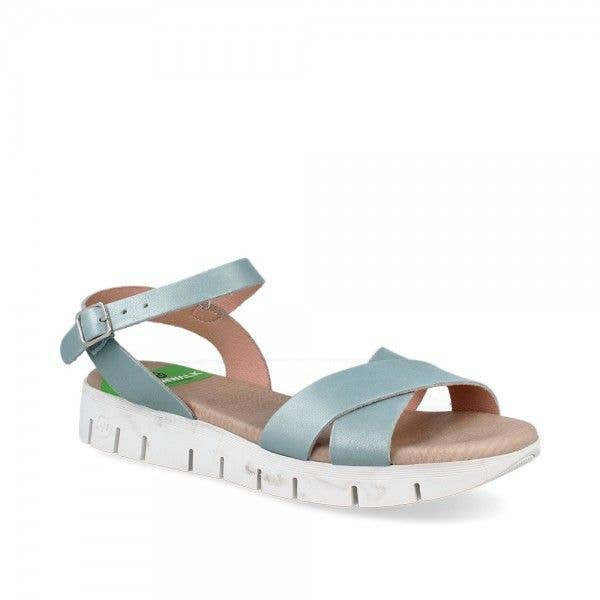 Creta S Darling Blue Pure White Sandals for wholesale by Slowwalk