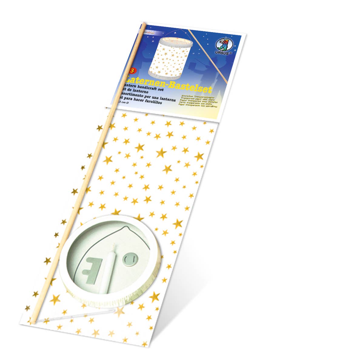 URSUS® / Buntpapierfabrik Ludwig Bähr GmbH & Co. KG - Vendita all'ingrosso Kit per lavoretti fai da te - Kit artigianale per lanterne 3 «piccole stelle»0