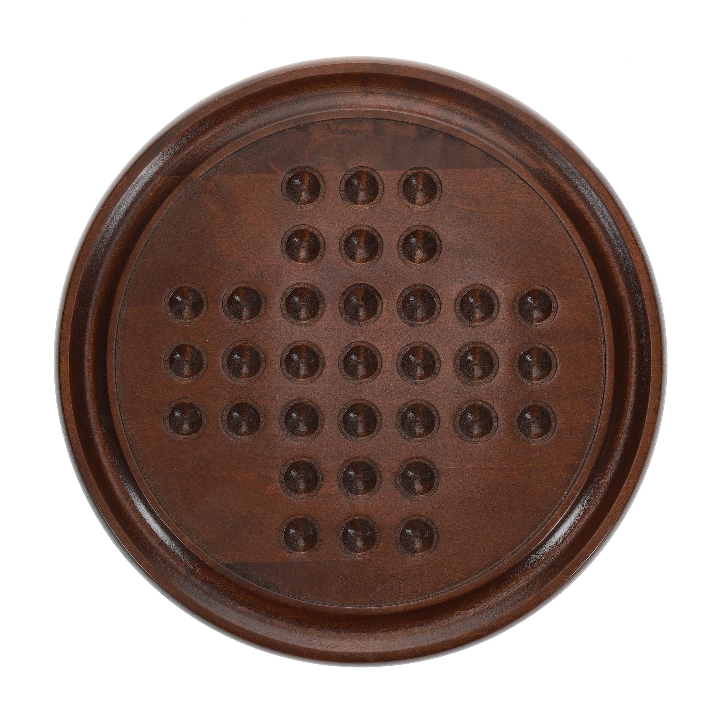 Brun Marble Solitaire-spel - 12 tum. (Tillverkad i USA) för wholesale på Faire4