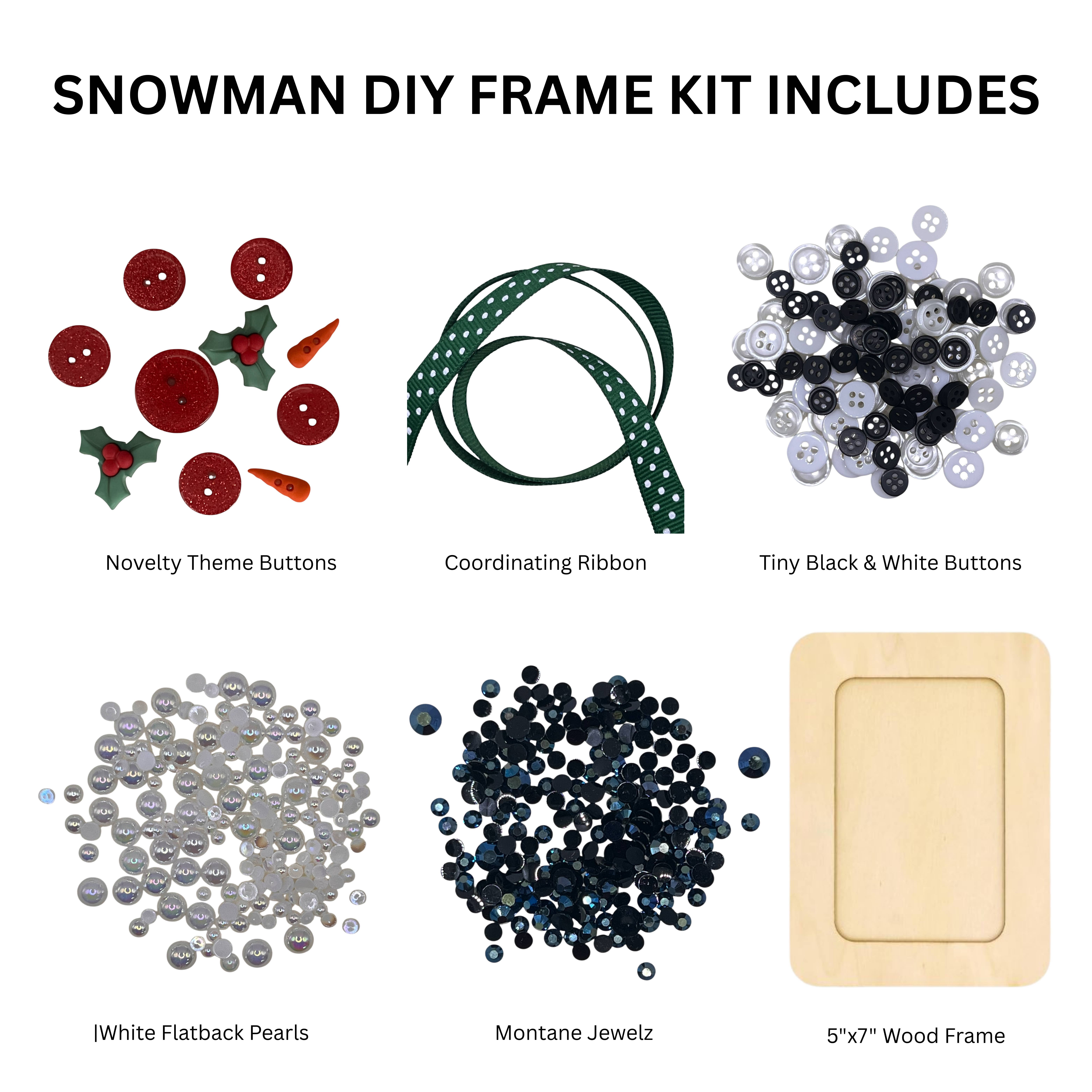 Buttons Galore & More – wholesale DIY-pysselkit – Snögubbe Ram DIY Pysselkit2