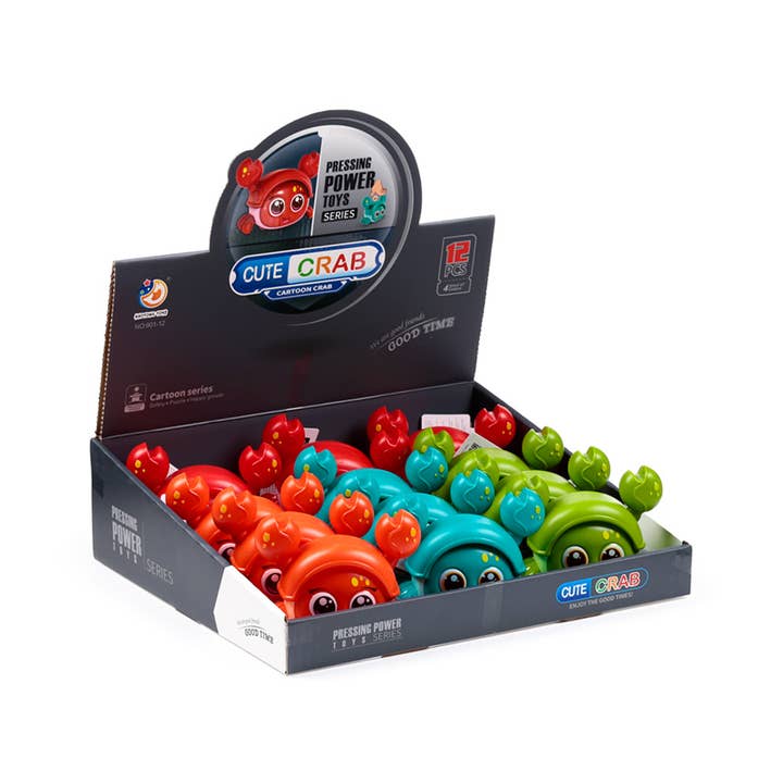 Press & Go Cute Crab Action Toy for wholesale by Puckator EU