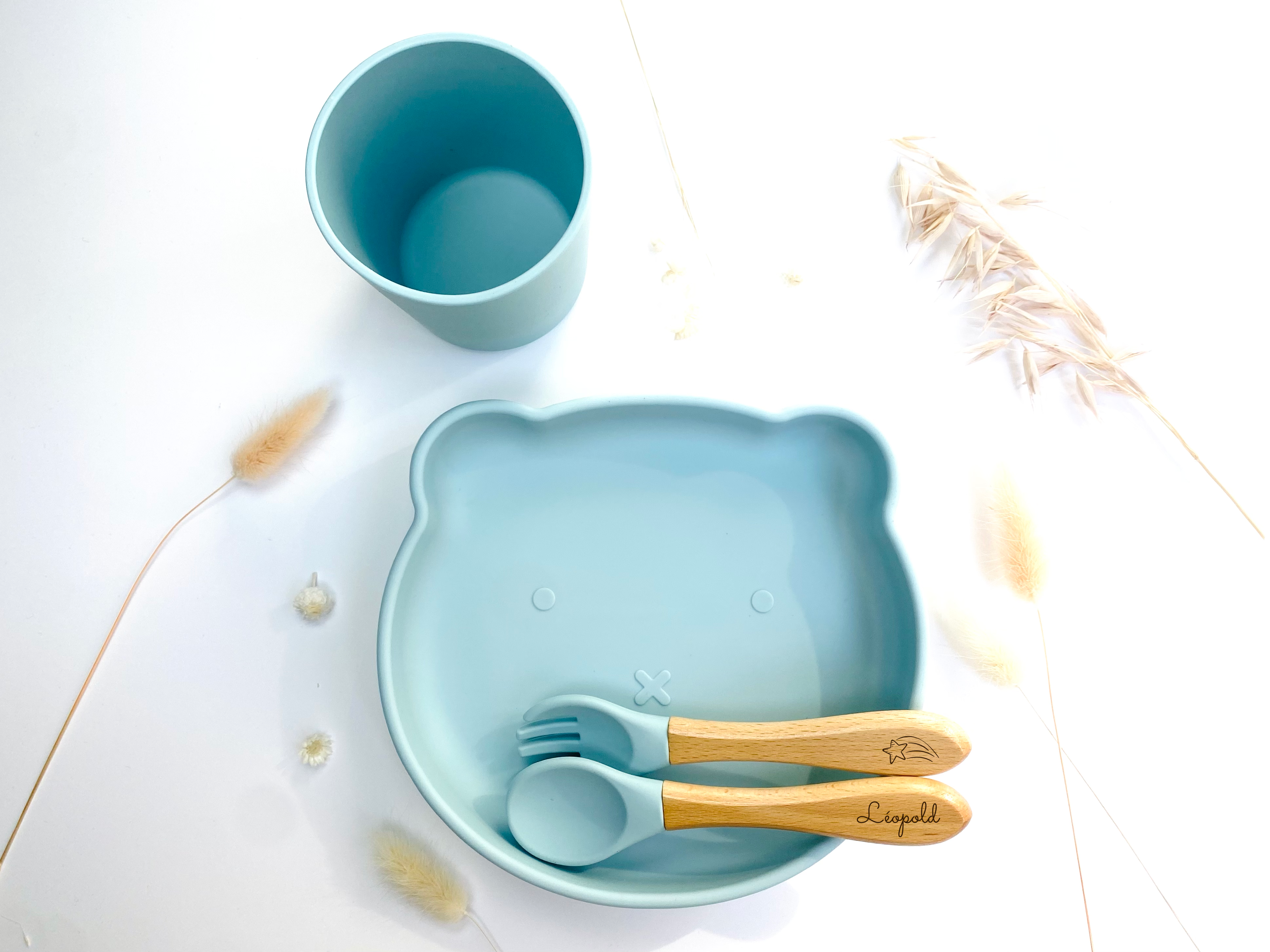 Les Petits Citrons - Wholesale Dinnerware Set - Kids & Baby - Dinner set + cutlery + glass in the shape of a bear0