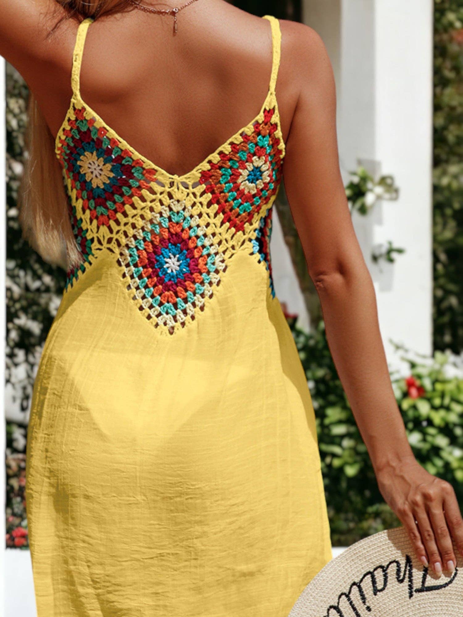 Anna Kaci Wholesale - Wholesale Dress - Women's - Multicolor Crochet Pattern Dress8
