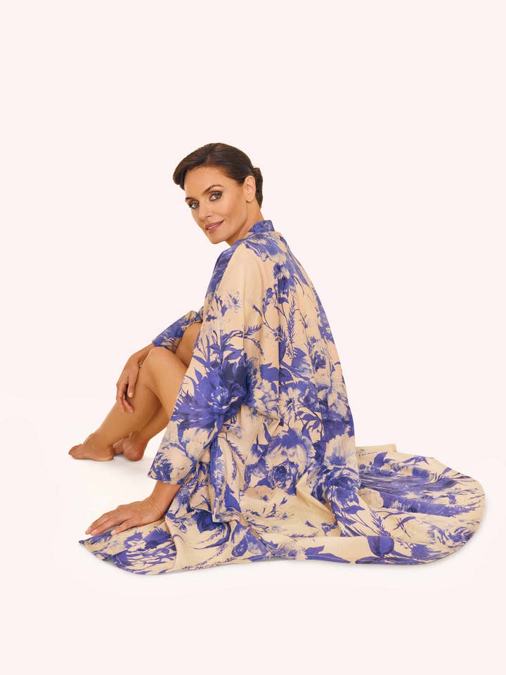 Oversized Shirt Dress - China Blue Blooms for wholesale on Faire
