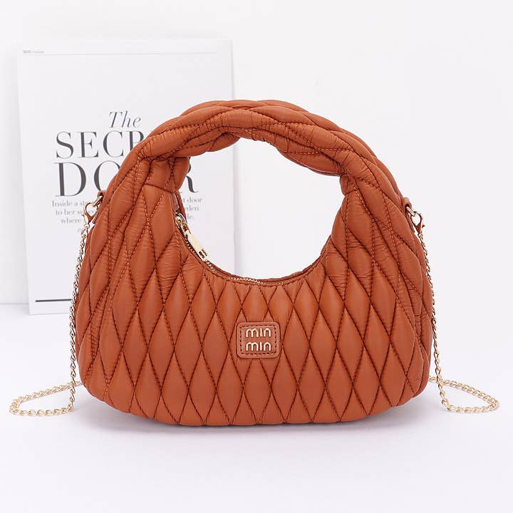 3AM BY H&D ACCESSORIES - Wholesale Clutch Bag - Women's - Quilted Faux Leather Hobo Bag