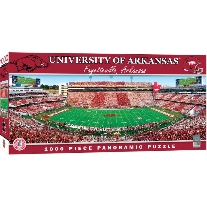 Masterpieces Puzzles - Wholesale Puzzle - Adult - Arkansas Razorbacks - 1000 Piece Panoramic Puzzle