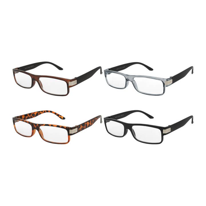 Reading Glasses Assorted Powers Mens Square Frame Classic for wholesale by Shark Eyes, Inc
