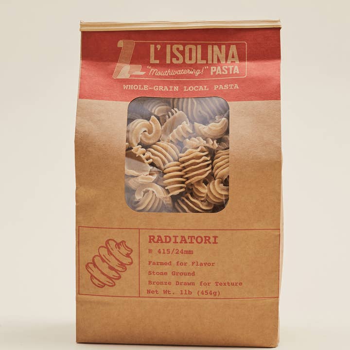 L'Isolina Pasta - Wholesale Pasta - Regenerative Whole-Grain Radiatori - L'Isolina “Farmed for Flavor” Pasta0