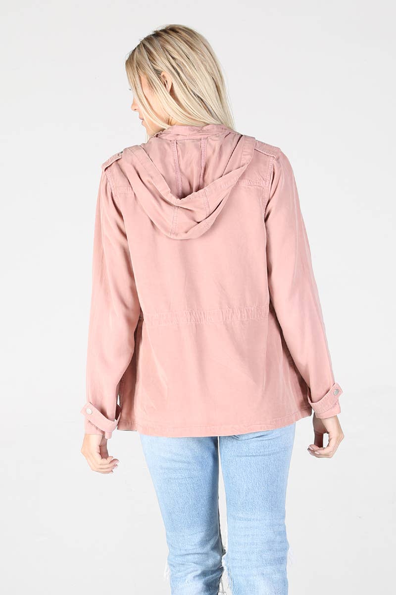 ANGIE - Wholesale Jacket - Women's - SJ629-ASIS TENCEL UTILITY JACKET8