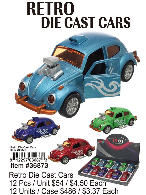 Auto retrò pressofuse per la vendita all'ingrosso da parte di Puka Creations