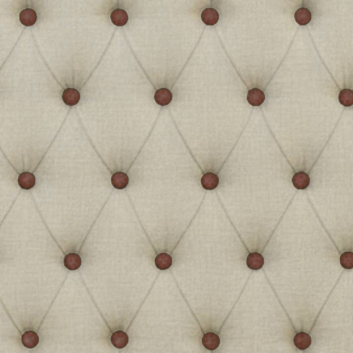 Upholstered Linen Coffee Table Ottoman with contrast Button Tufting for wholesale by thestudioUP