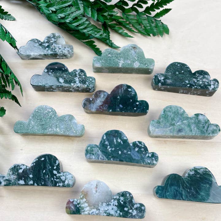 Ewelina Pas Jewelry - Wholesale Spiritual Stone/Crystal - Moss Agate Cloud Carving10