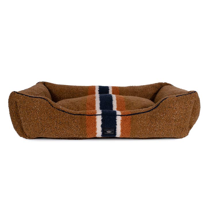 Carolina Pet Company - Wholesale Pet Bed - Dog - Shinola Pet Kuddle Bolster Style Dog Bed in Brown