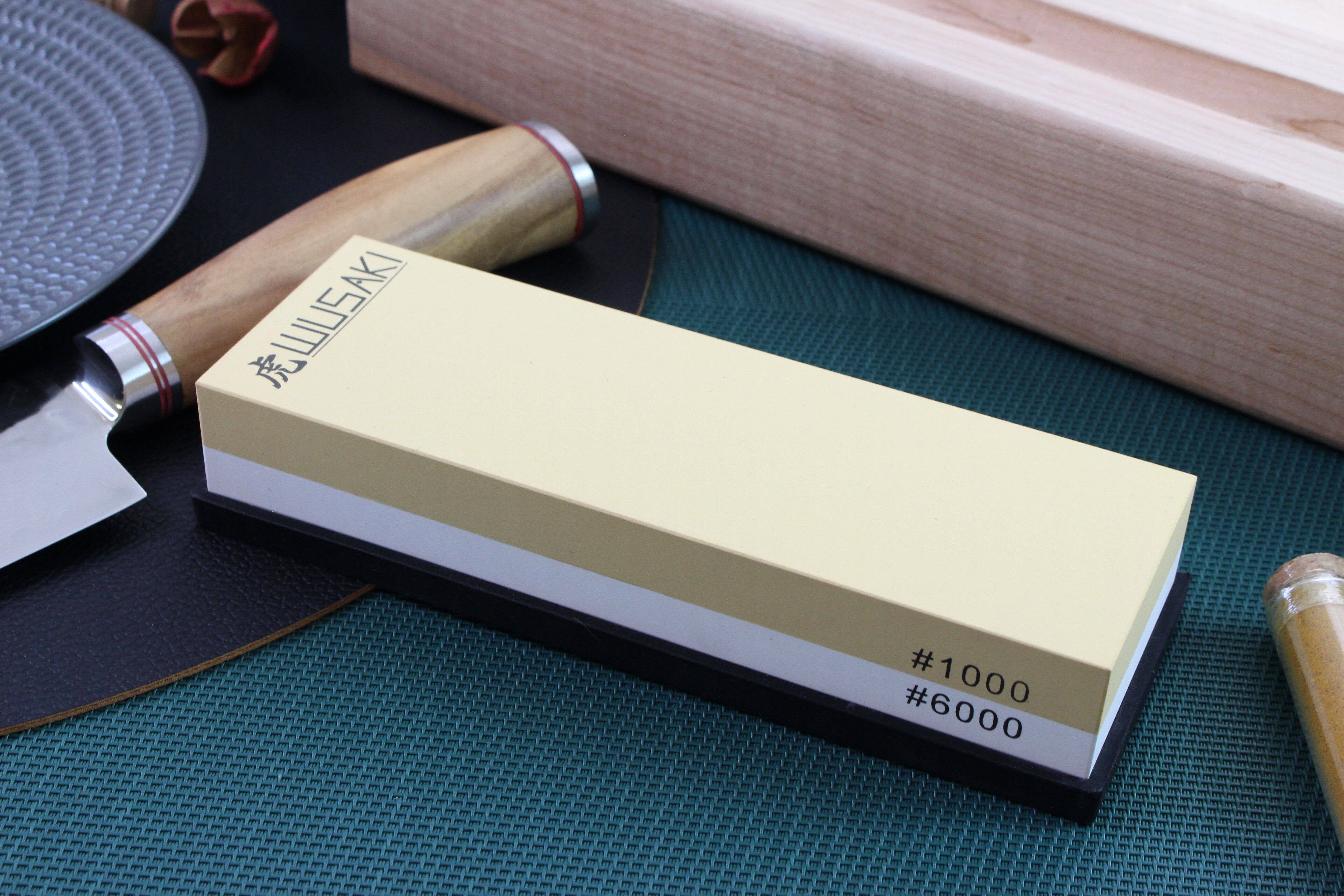 Les Découpeurs - Wholesale Knife Sharpener - Whetstone Grit 1000/6000 + Base1