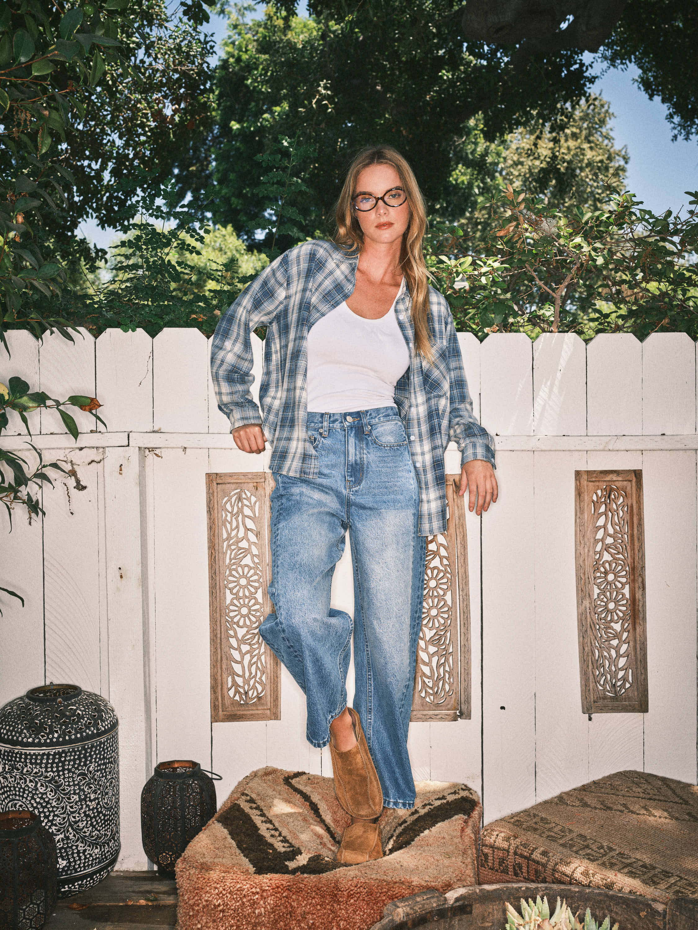 Aaron & Amber - Wholesale Button Down Shirt - Women's - AJT5465 SUPER SOFT WASHED COTTON PLAID SHIRTS	3