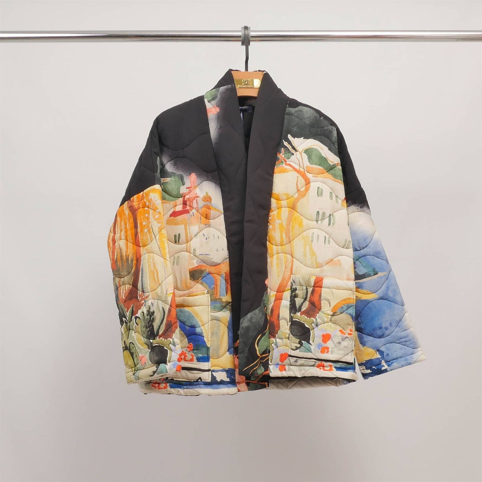 Cecile Wang - Wholesale Jacket - Women's - Artistic Print Quilted Jacket KD6180-220