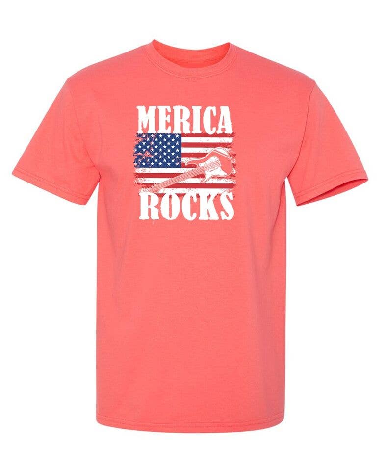 Feelin Good Tees - Wholesale Screen Printed T-Shirt - Unisex - Merica Rocks.4