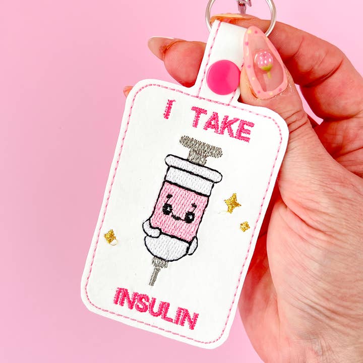 Porte-clés Insuline Kawaii Étiquette de Sac Sensibilisation au Diabète pour la vente par Kawaii Hair Candy