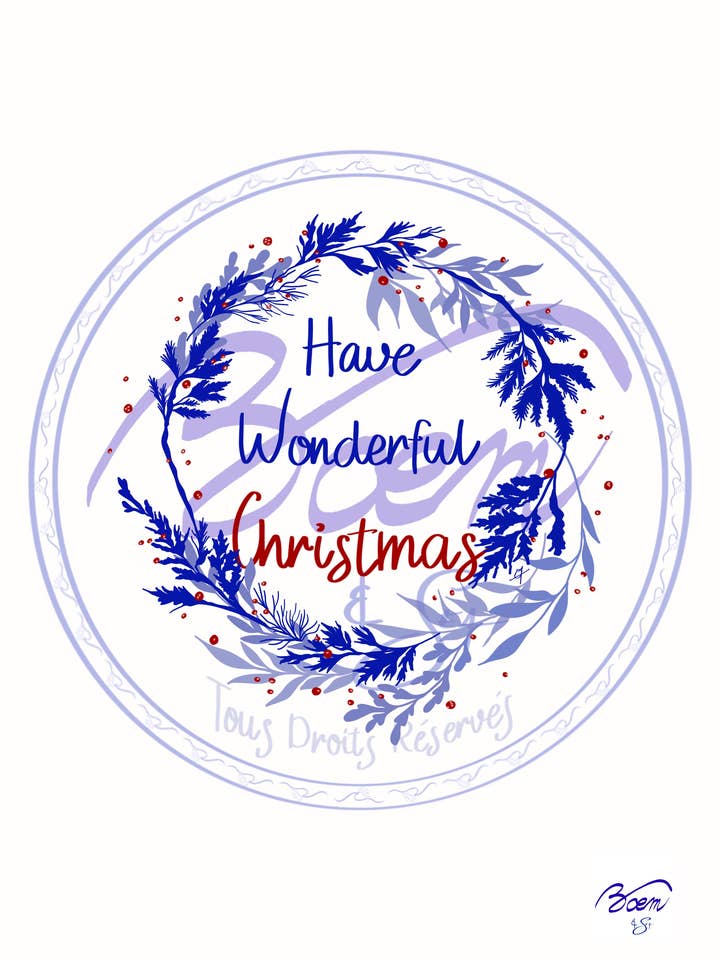 Biglietto di Natale - Buon Natale per la vendita all'ingrosso da parte di BOĒM & SEA