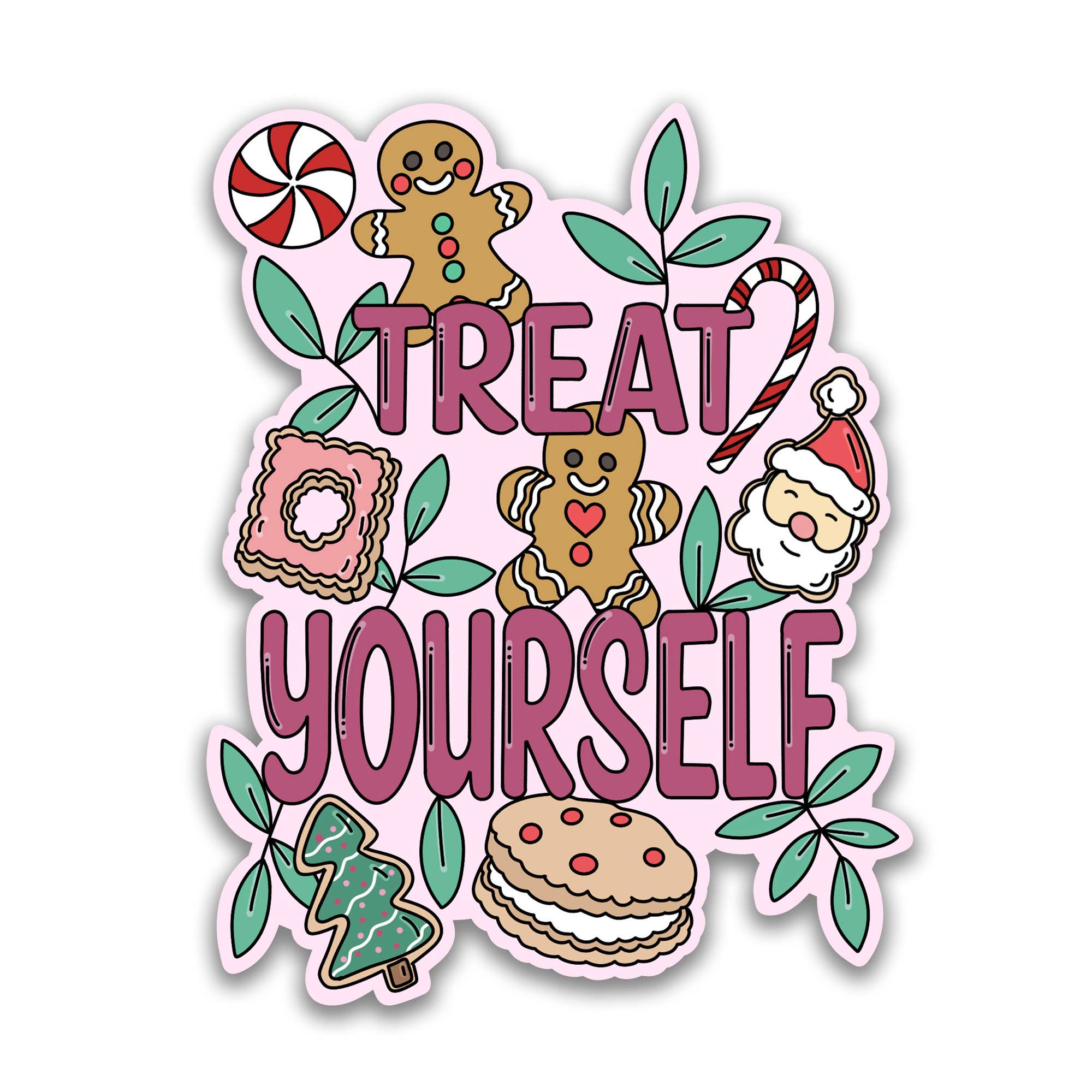 Sweet Humors – wholesale Sticker – Treat Yourself Christmas Sticker0