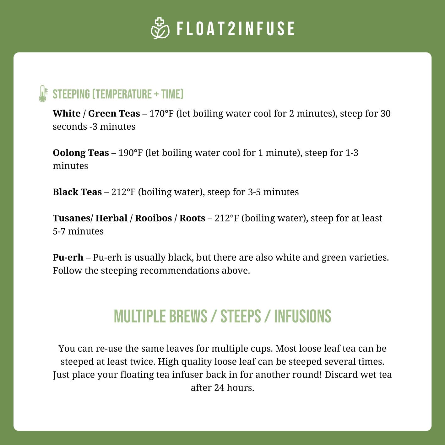 Float2infuse Tea Infuser – Großhandel Teesieb/-Infuser – Hexagon | schwimmender Teekessel | grüne Basis | Kräutermuster18