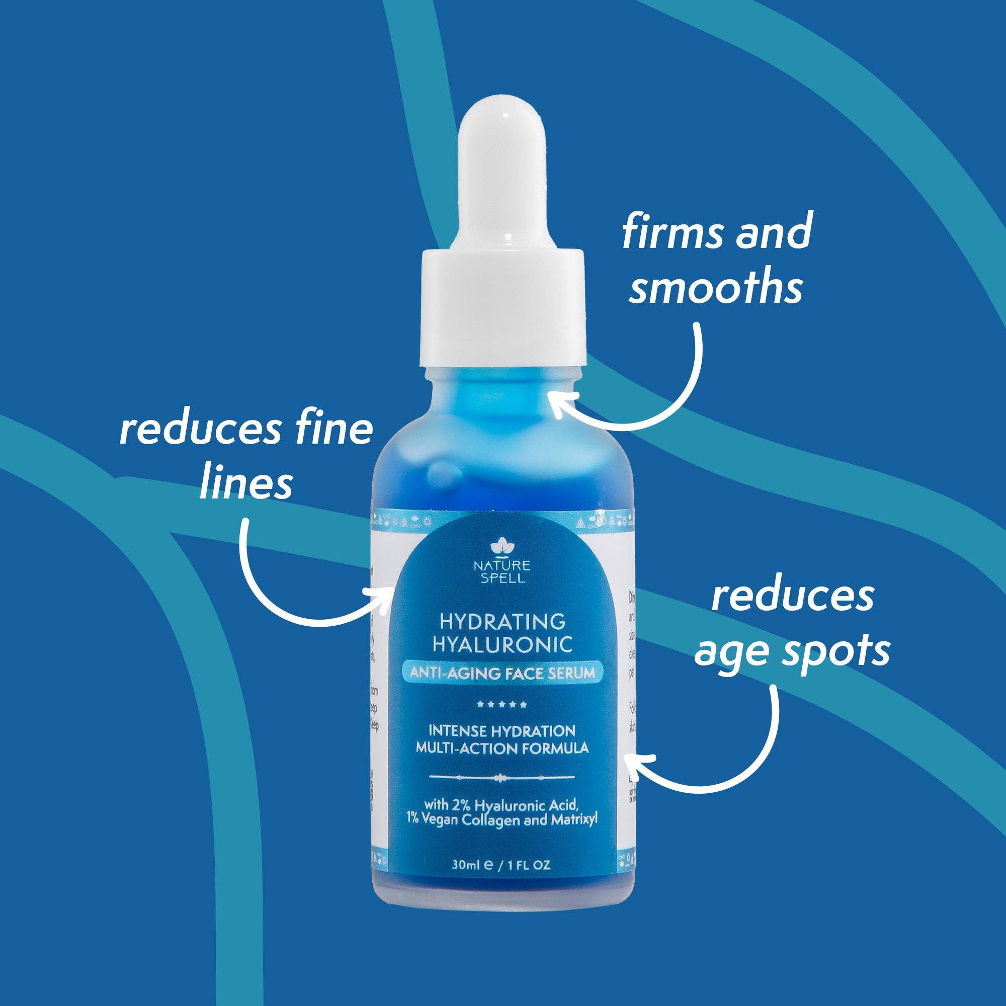 Nature Spell - Wholesale Gezichtsserum/concentraat - Nature Spell 2% Hyaluronzuur + 1% Vegan Collageen Gezichtsserum2