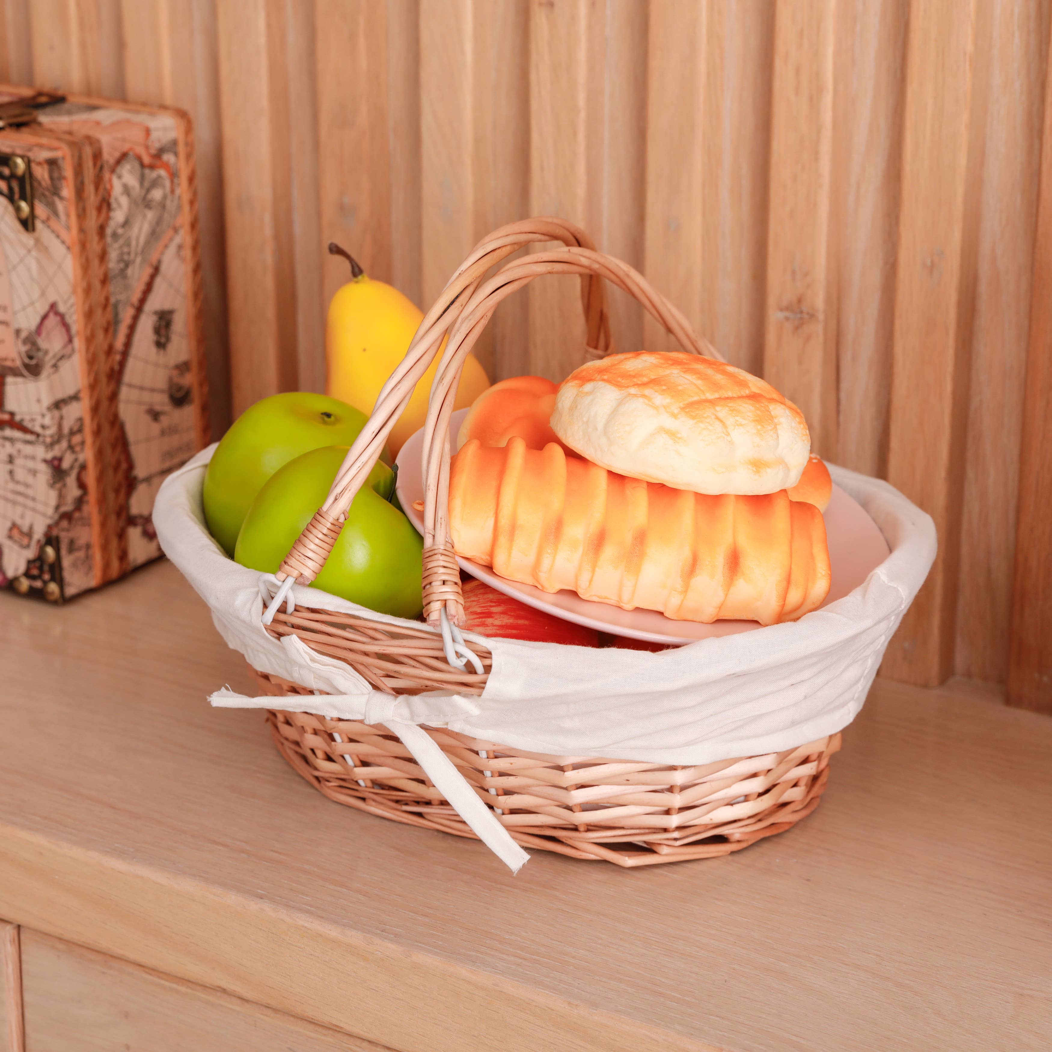 Quickway Imports - Wholesale Picnic Basket - Wicker Willow Picnic Basket with Double Drop-Down Handles5
