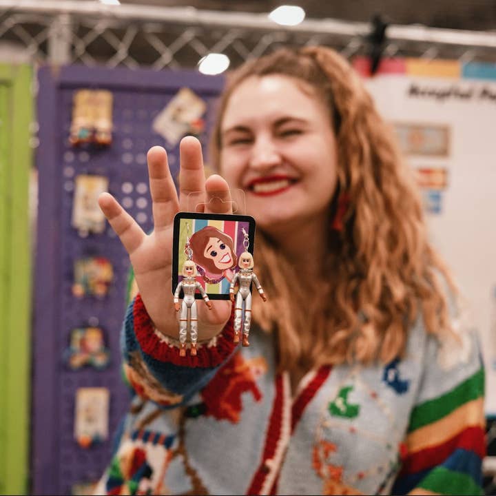 NO RHYME OR REASON ART - Wholesale Dangle Earrings - Astronaut Barbie Earrings - Poseable Doll, Retro9