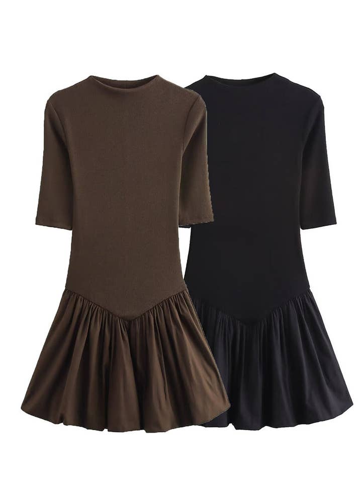 Patchwork Short Sleeve Stand Collar Mini Dress and other Purchase Wholesale patchwork dress. Free Returns & Net 60 Terms on Faire trending on Faire.