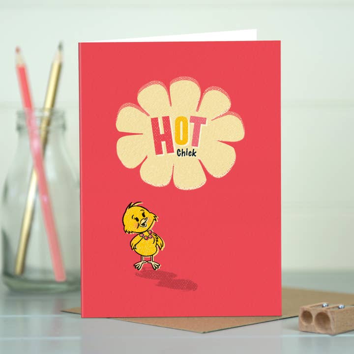 Carte de Pâques ST35 'Hot Chick' pour la vente par The Typecast Gallery