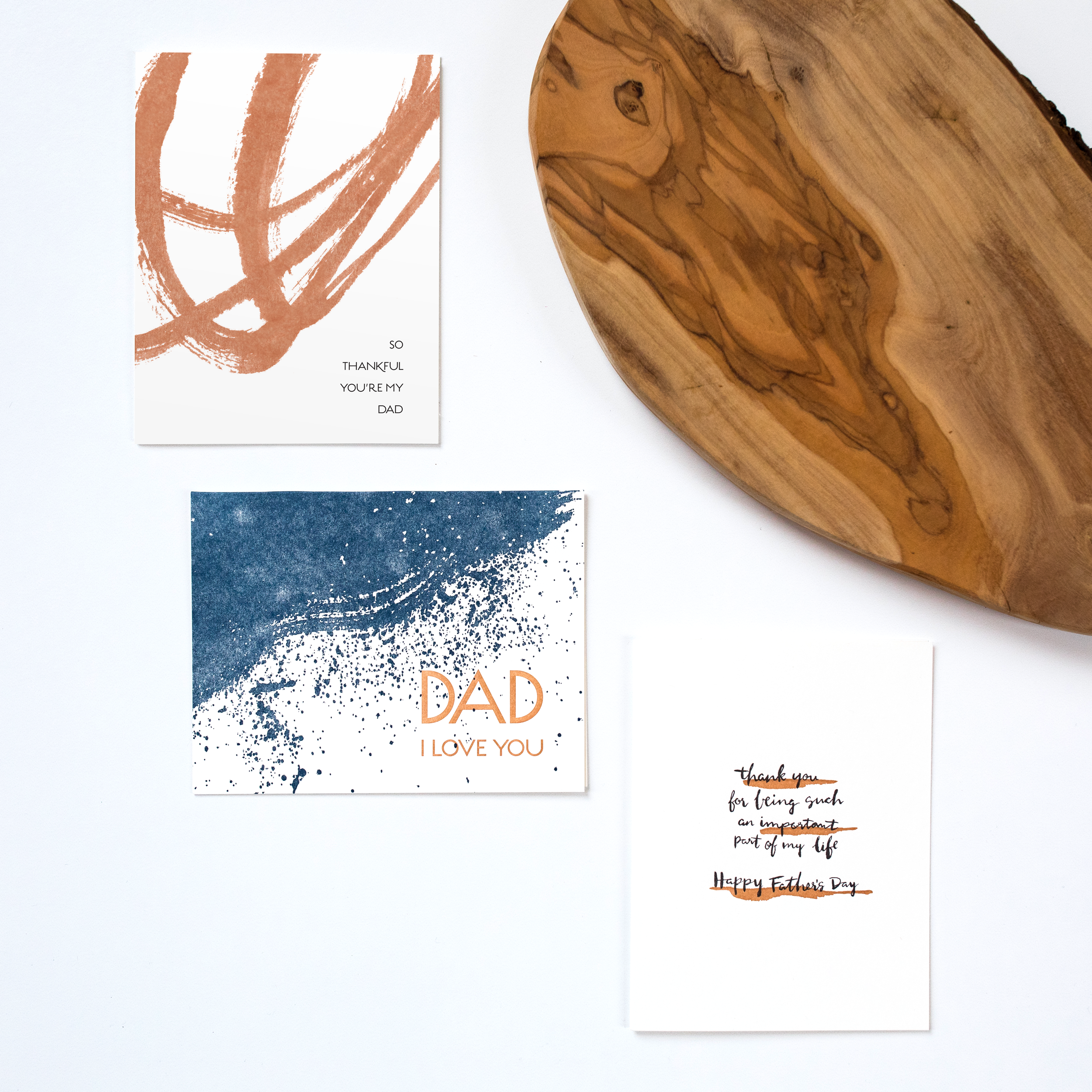 Lake Erie Design Co. - Wholesale Father's Day Card - So Thankful you're my Dad - Fathers Day Letterpress Card1