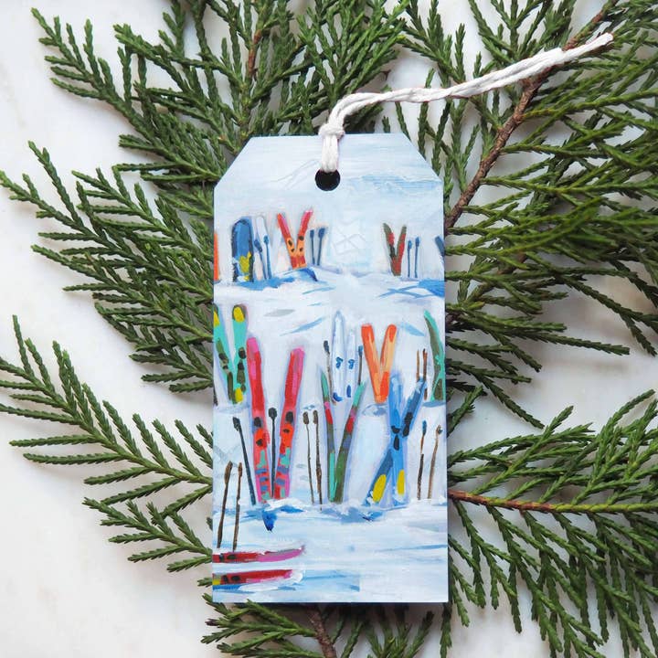 Sea of Skis- Set of 8 Gift Tags for wholesale by Kaley Alie Art