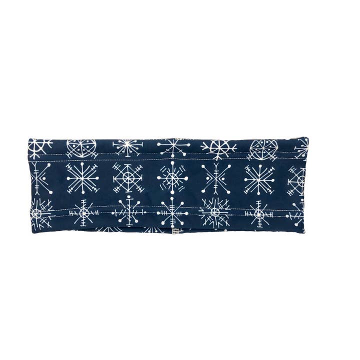 Navy Snowflake Fleece Headband for wholesale by Bani Bands Headbands