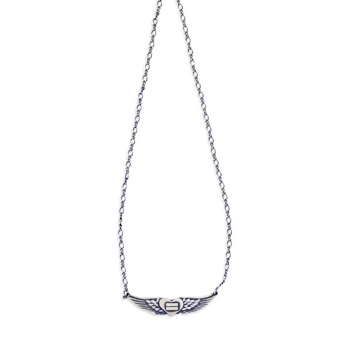 Fierce and Free Jewelry - Wholesale Pendant/Charm Necklace - Large Equality Angel Wings Cable Necklace Chain1