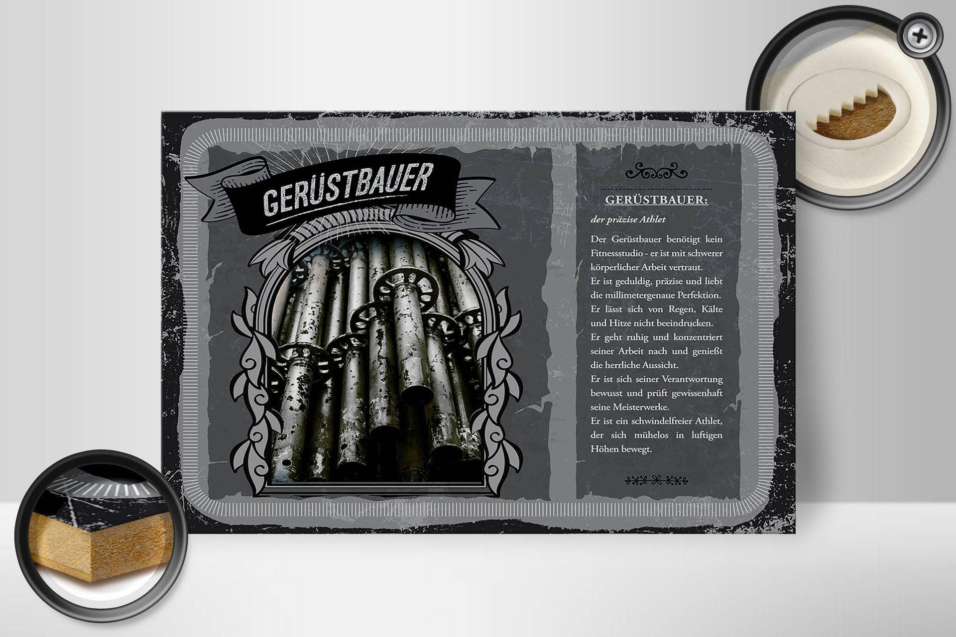 Femer - Wholesale Bord/bordje - Houten bord beroepen 30x20 cm steigernauwkeurig decoratief bord voor atleten houten bord1