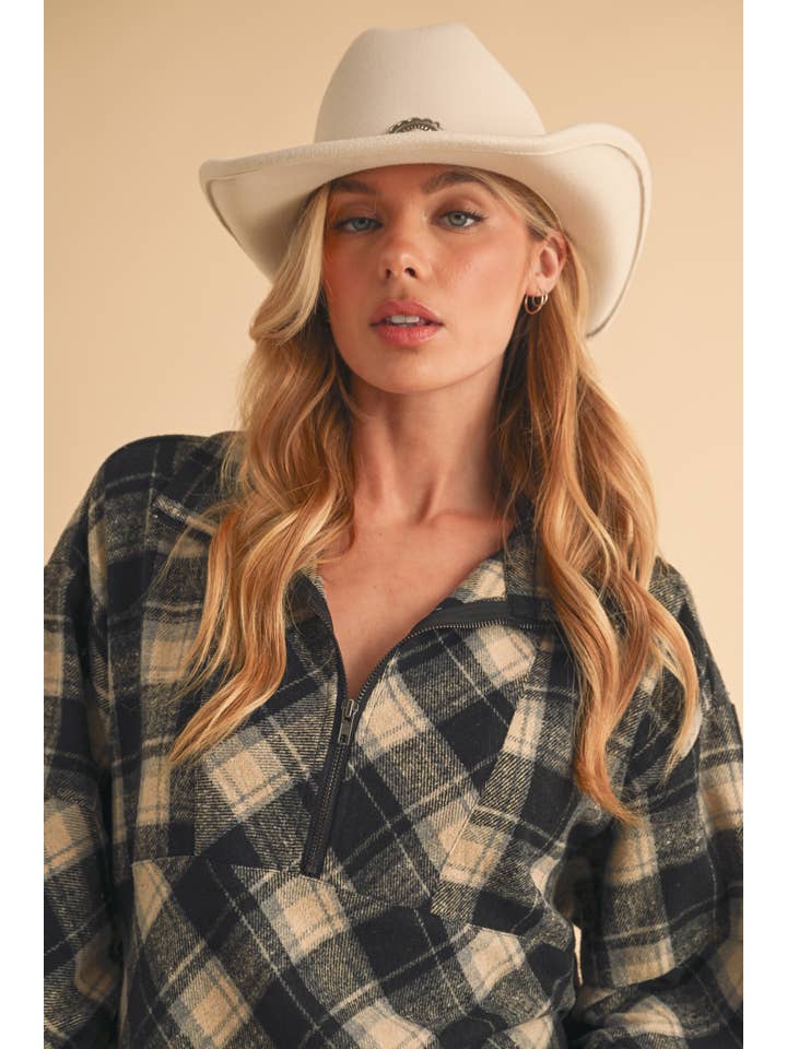 AEMI + CO - Wholesale Knit Top - Women's - 8421EK Mya Plaid Pullover31