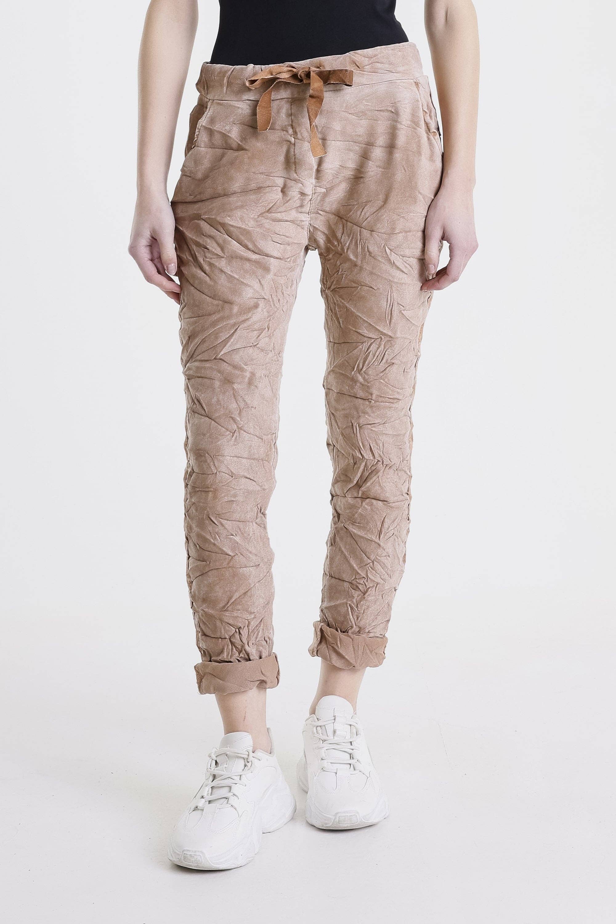 TINA Stephens Italy/Tees By Tina - Vente Pantalon – femme - Pantalon à bande tuxedo en suédine Kendyl (PL136U)4