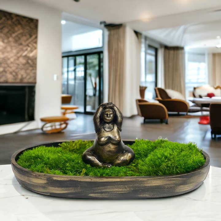 Planters Made in the USA - Wholesale Decorative Tabletop Object - Moss Table Centerpiece Decor Preserved Plant, Forever Green21