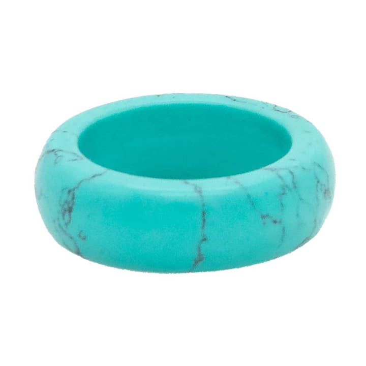 Anel de faixa turquesa por atacado de Taylor Adorn
