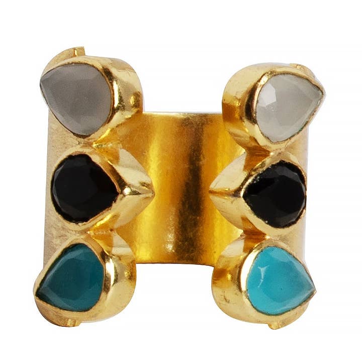 Trio bridge ring for wholesale by Meshca