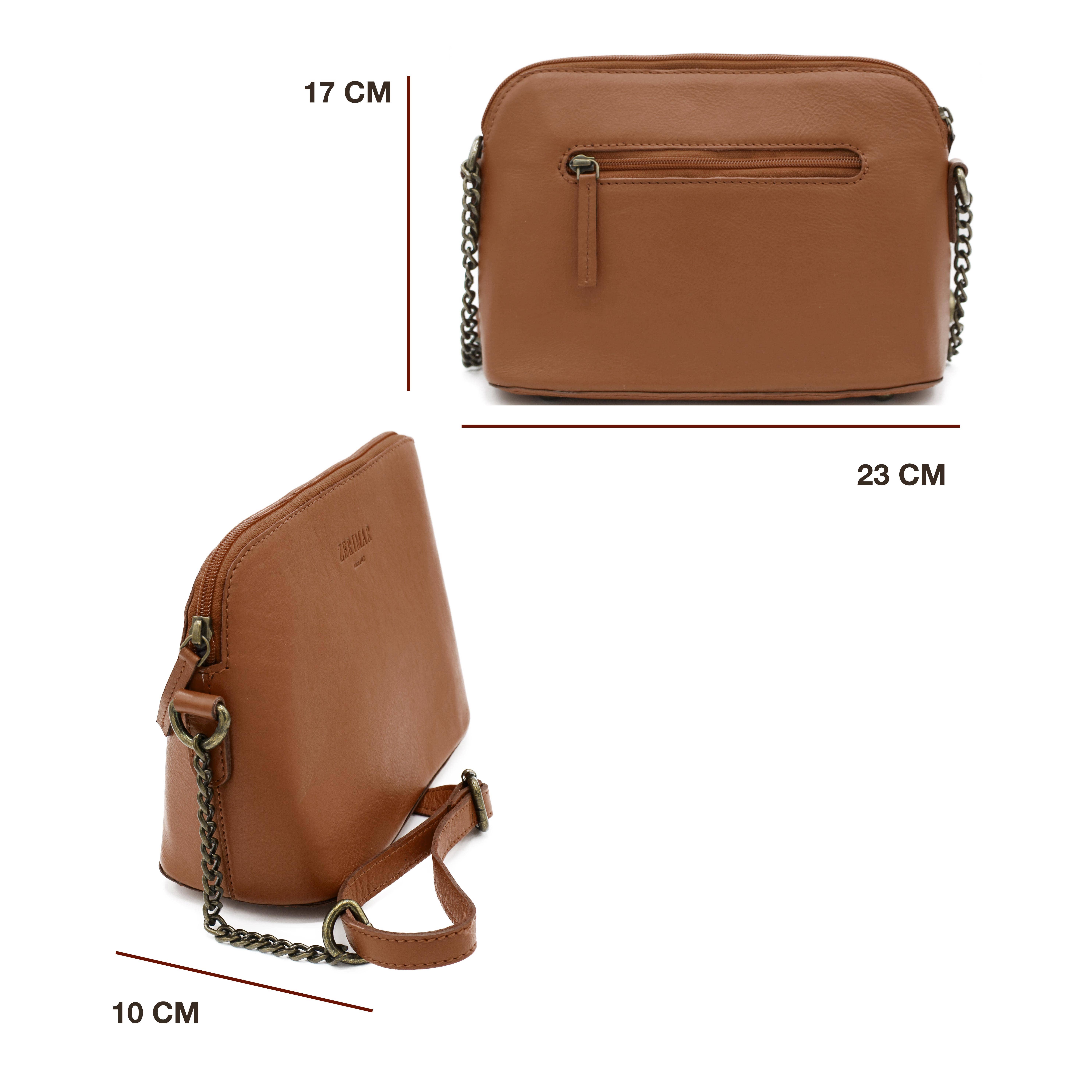 Brun Zerimar Axelväska 100% Läder Mått: 23X17X10 för wholesale på Faire2