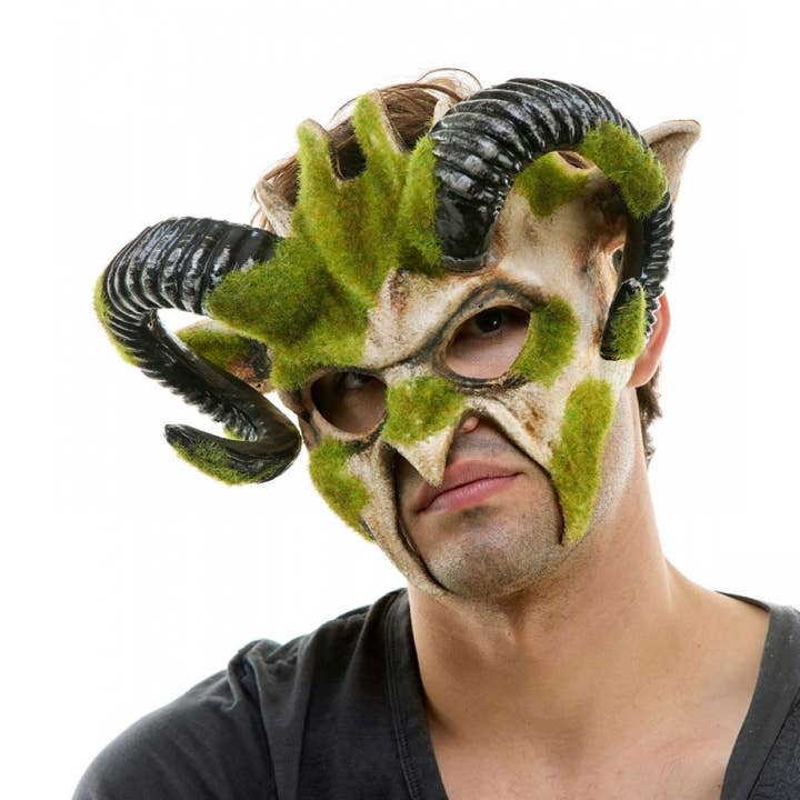 Sensibling Corp. - Wholesale Costume - Men's - Woodland Demon Mask with Horns