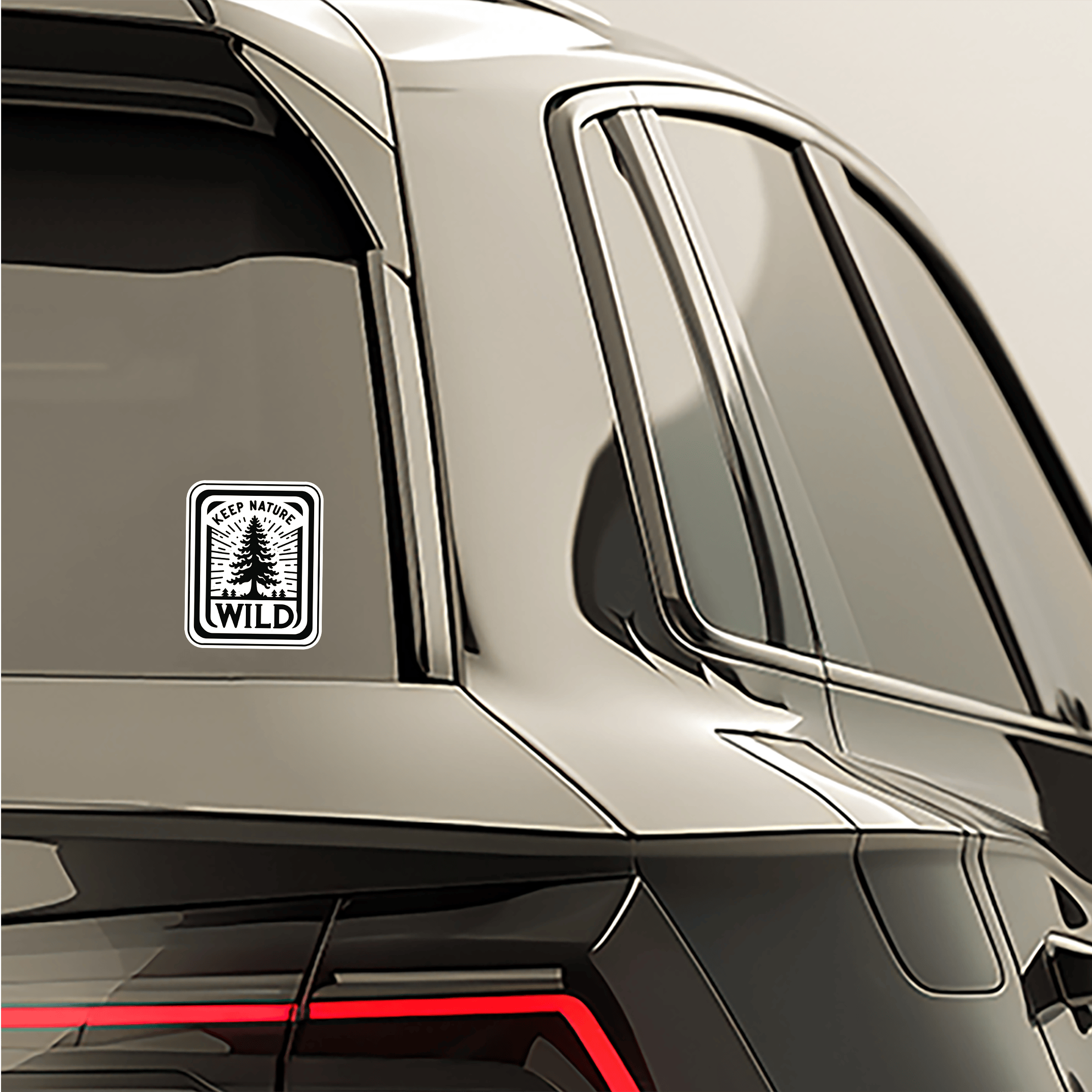 Sticker Atlas - Wholesale Sticker - Keep Nature Wild Blk And White Sticker5