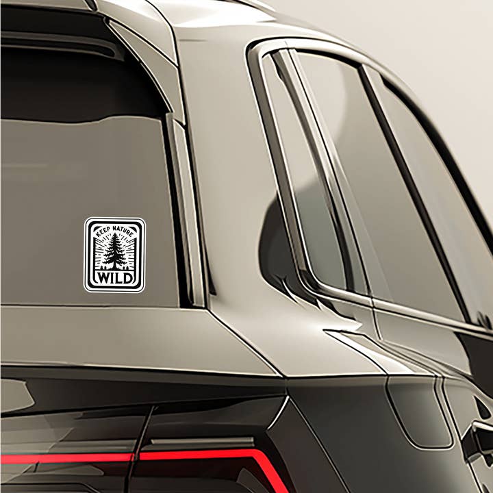 Sticker Atlas - Wholesale Sticker - Keep Nature Wild Blk And White Sticker5