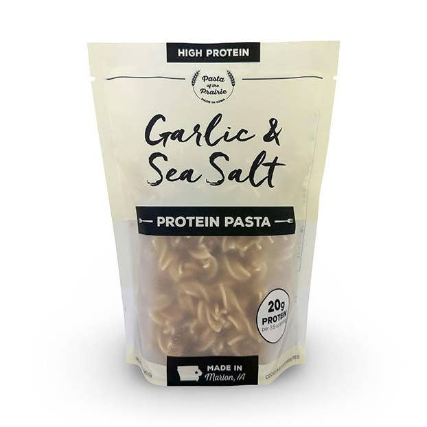 Garlic & Sea Salt w/ Protein Pasta for wholesale by Pasta of the Prairie